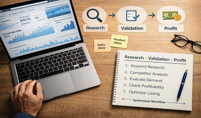 Real product research system